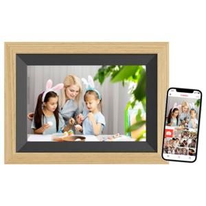 Braun Phototechnik DigiFrame 10B WiFi Digitale WiFi-fotolijst 25.7 cm 10.1 inch Energielabel: C (A - G) 1280 x 800 Pixel 32 GB Beuken