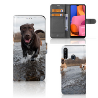 Samsung Galaxy A20s Telefoonhoesje met Pasjes Honden Labrador