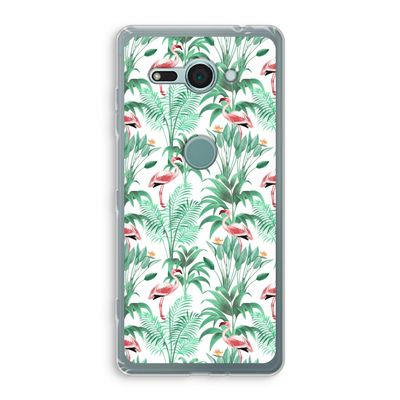 Flamingo bladeren: Sony Xperia XZ2 Compact Transparant Hoesje