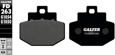 GALFER Brake pad fd236 g1050 organic scooter