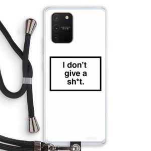 Don't give a shit: Samsung Galaxy S10 Lite Transparant Hoesje met koord