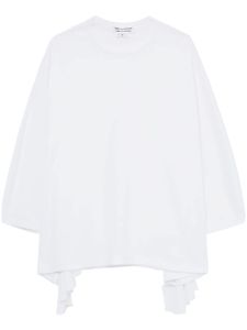 Comme Des Garçons Comme Des Garçons t-shirt drapé à manches courtes - Blanc
