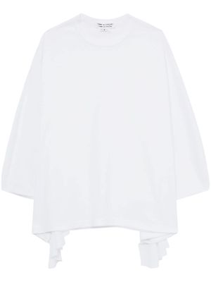 Comme Des Garçons Comme Des Garçons t-shirt drapé à manches courtes - Blanc
