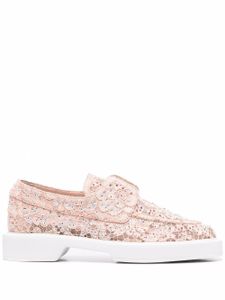 Le Silla mocassins Yacht en cuir - Rose