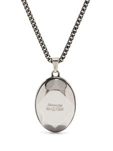 Alexander McQueen collier à pendentif gravé - Argent