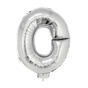 Opblaasbare letter ballon O zilver