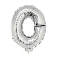 Opblaasbare letter ballon O zilver