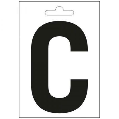Nautic letter C zwart 100 mm.