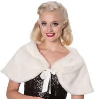 Banned Rosalie Collar Stola White -L/XL