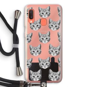 Kitten: Samsung Galaxy A20e Transparant Hoesje met koord