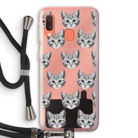 Kitten: Samsung Galaxy A20e Transparant Hoesje met koord Kitten: Samsung Galaxy A20e Transparant Hoesje met koord