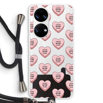 Chicks before dicks: Huawei P50 Transparant Hoesje met koord