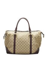 Gucci Pre-Owned sac cabas Boston à motif monogrammé - Marron