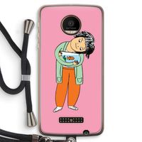 Visknuffel: Motorola Moto Z Force Transparant Hoesje met koord