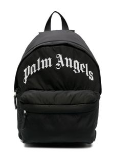 Palm Angels Kids sac à dos zippé à logo imprimé - Noir