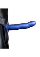 Curved Hollow Strap-on - 8&apos;&apos; / 20 cm - Metallic Blue