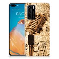Huawei P40 | Siliconen hoesje | met foto Bladmuziek