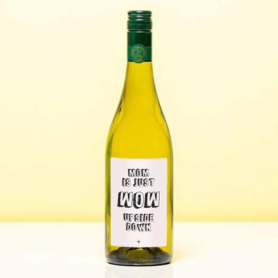 Wijnfles Mom is wow upside down - Wit (Sauvignon Blanc)