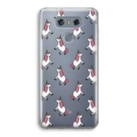 Eenhoorns overal: LG G6 Transparant Hoesje