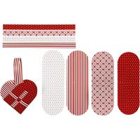 Vivi Gade Gevlochten harten, afm 14,5x10 cm, 120 gr, diverse kleuren, 8 set/ 1 doos
