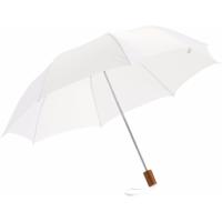 Bruiloft paraplu bruid/bruidegom - wit - opvouwbaar - compact - dia 93 cm
