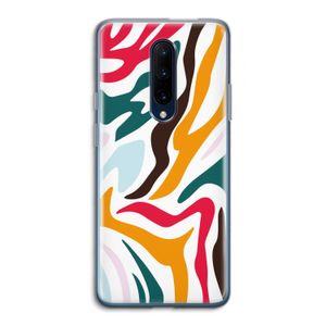 Colored Zebra: OnePlus 7 Pro Transparant Hoesje