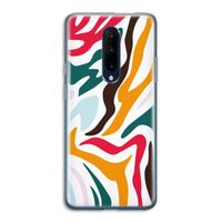 Colored Zebra: OnePlus 7 Pro Transparant Hoesje