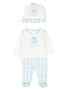 Roberto Cavalli Junior trousseau de naissance à logo brodé - Blanc