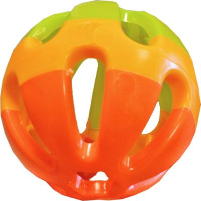 Knaagdierspeelgoed plastic knaagdierbal met bel 7.5 cm - Gebr de boon