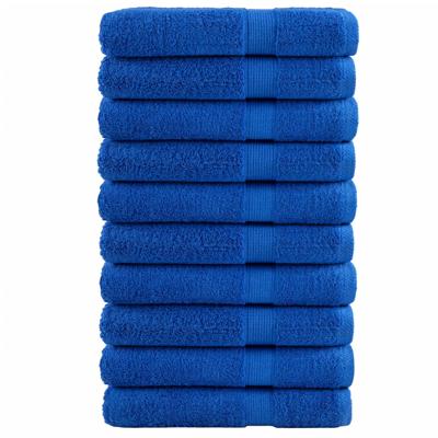 VidaXL Handdoeken solund 10 st 600 g/m² 100x200 cm blauw