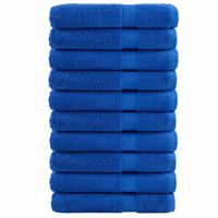 VidaXL Handdoeken solund 10 st 600 g/m² 100x200 cm blauw