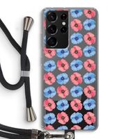 Klaproosjes: Samsung Galaxy S21 Ultra Transparant Hoesje met koord