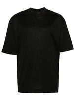 Emporio Armani t-shirt en jersey à ornements strassés - Noir