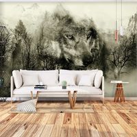 Fotobehang - Wolf in de bergen  II, premium print vliesbehang - thumbnail