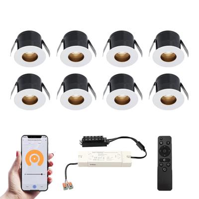 Set van 8 Olivia Smart LED Mini Inbouwspots - Veranda spots - 12V 3W 150lm - Dimbaar - Wifi & Bluetooth - 2700K - IP44 waterdicht - Wit Set van 8 Olivia Smart LED Mini Inbouwspots - Veranda spots - 12V 3W 150lm - Dimbaar - Wifi & Bluetooth - 2700K - IP44 waterdicht - Wit