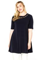 Yoek Tuniek wide bot parels | Blauw | Maat 46/48