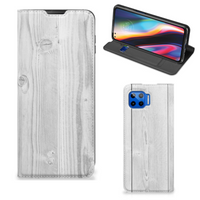Motorola Moto G 5G Plus Book Wallet Case White Wood - thumbnail