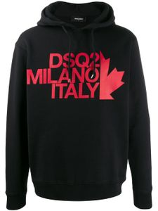 DSQUARED2 sweat à capuche à logo imprimé - Noir