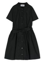 Moschino Kids robe-chemise en coton à logo imprimé - Noir - thumbnail