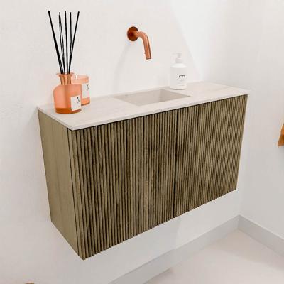 Toiletmeubel Mondiaz Joya Dlux | 70 cm | Meubelkleur Dusk | Faye wastafel Meli Wasbak Midden | Zonder kraangat(en)