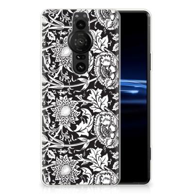 Sony Xperia Pro-I | TPU Case | Black Flowers Sony Xperia Pro-I | TPU Case | Black Flowers