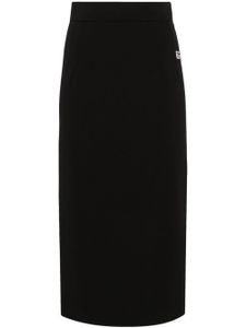 Dolce & Gabbana logo-plaque midi skirt - Noir