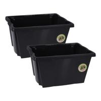 Multifunctionele Opberg box/doos/kist - 3x - kunststof - 20 liter - 42 x 33 x 23 cm - thumbnail