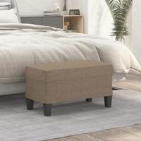 Bankje 70x35x41 cm stof taupe
