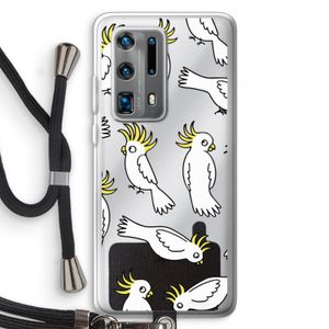 Papegaai: Huawei P40 Pro Plus Transparant Hoesje met koord