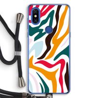 Colored Zebra: Xiaomi Mi Mix 3 Transparant Hoesje met koord