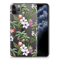 Apple iPhone 11 Pro Max TPU Hoesje Flamingo Palms - thumbnail