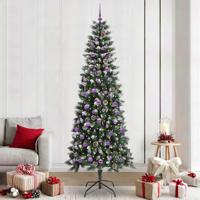 Kunstkerstboom met 300 LED Groen 240 cm PVC en Plastic en Staal