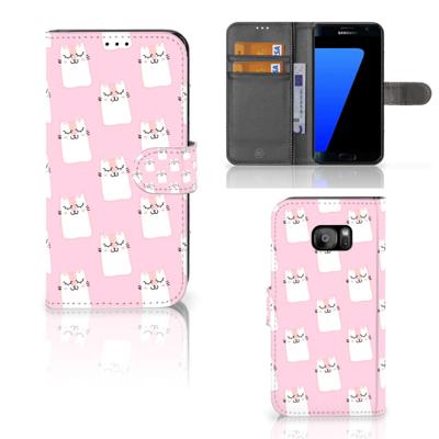 Samsung Galaxy S7 Edge | Telefoonhoesje | Met pasjeshouder | Sleeping Cats
