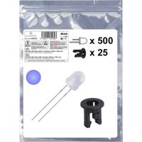 Quadrios 25O214 LED-assortiment Blauw Rond 5 mm 1300 mcd 20 mA 3.0 V